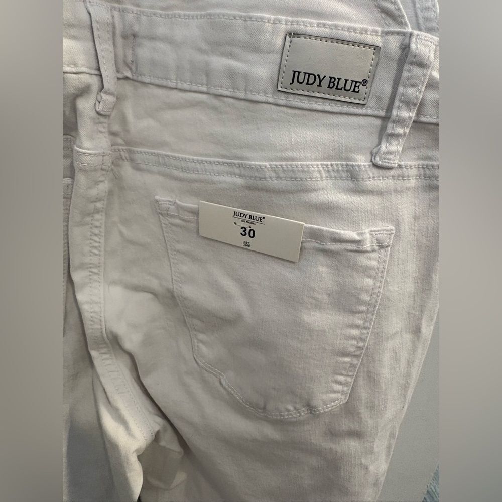 Judy Blue Classic White Denim Overalls - Picture 5 of 15
